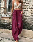 Elegante Leinenhose mit Lockerer Passform und Elastischem Bund – Atmungsaktive Damenhose 10