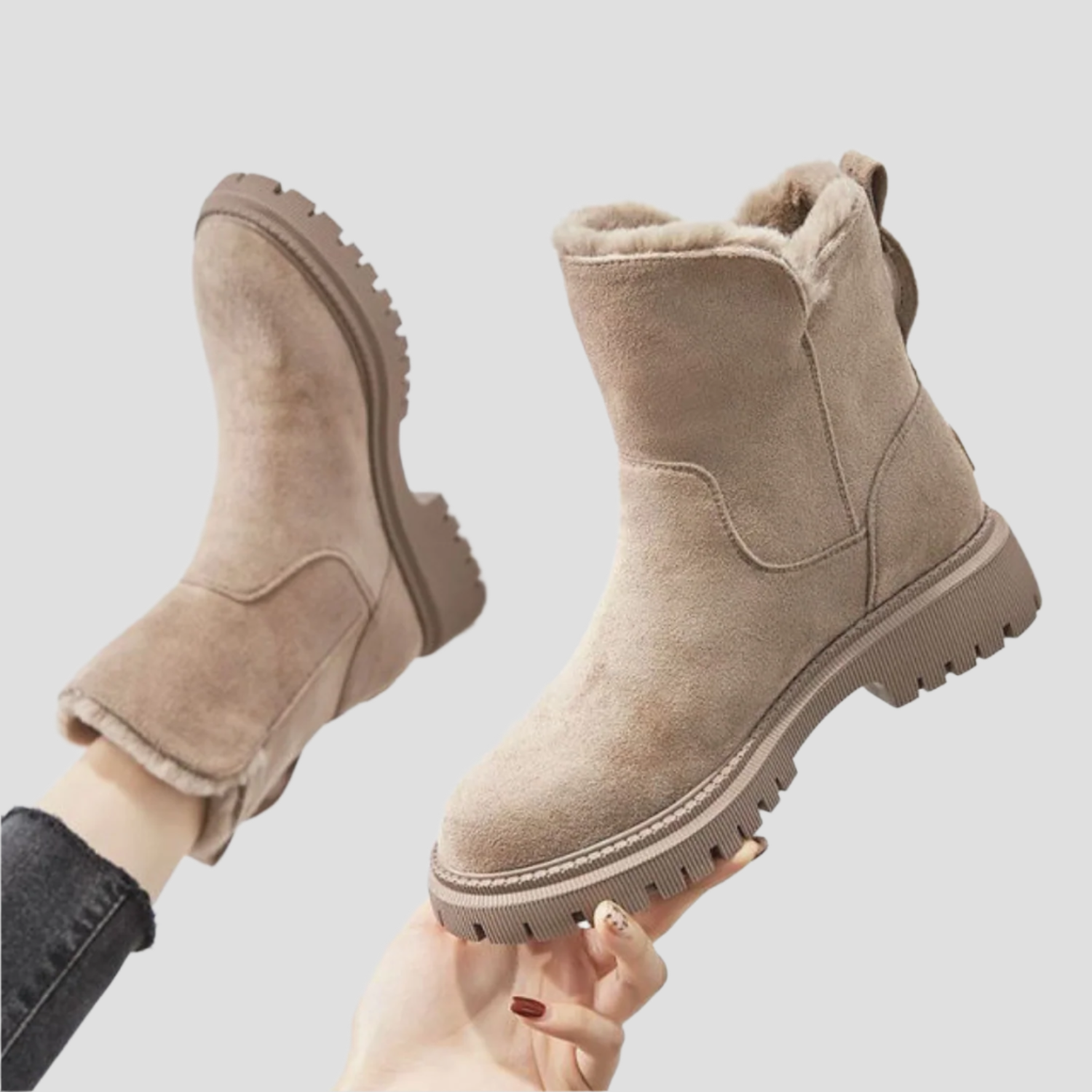 Elegante Samtstiefel für stilvolle Wintertage 1
