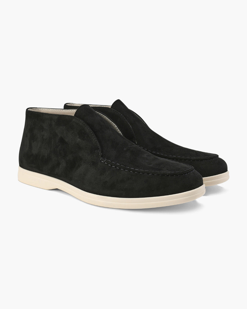 Elegante Wildleder Slipper Damen – Bequeme Mokassins mit Robuster Ledersohle für Jeden Anlass 1