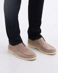 Elegante Wildleder Slipper Damen – Bequeme Mokassins mit Robuster Ledersohle für Jeden Anlass 6