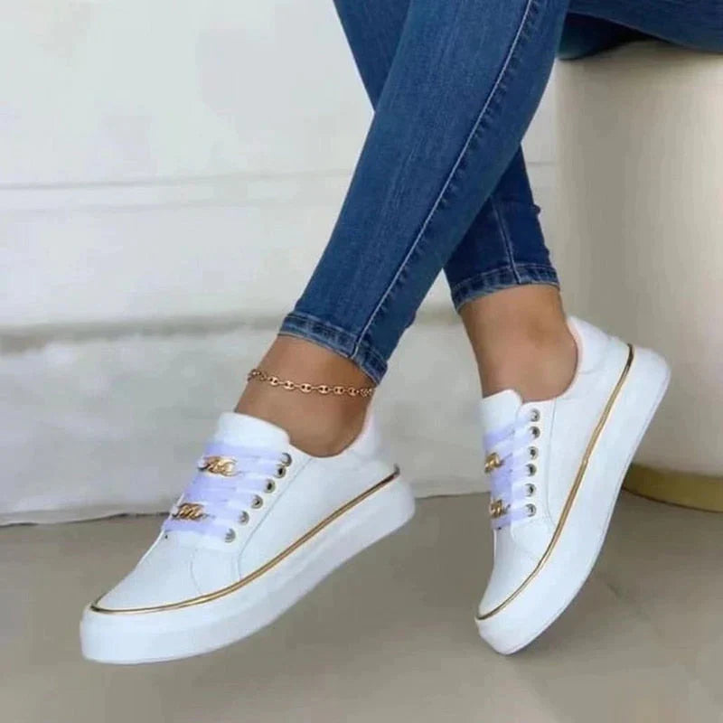 Elegante Sneakers mit Kettenleder-Details für Stil 1