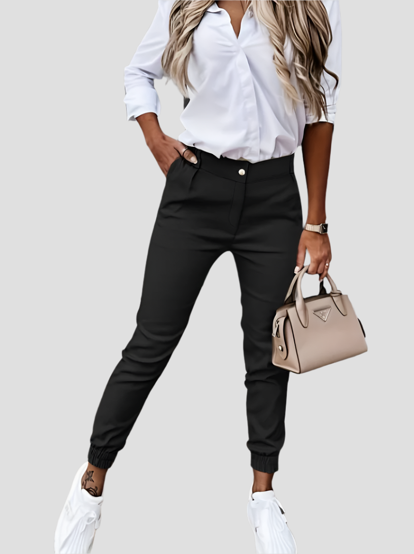 Elegante Damen Stoffhose mit Flexibler Passform – Ideal für Jeden Anlass 1