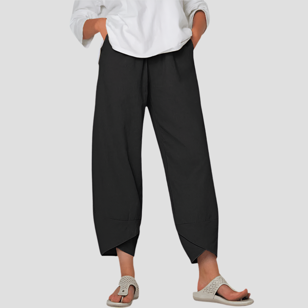 Elegante Damen Stoffhose mit schmeichelhaftem Schnitt und atmungsaktivem Material 1