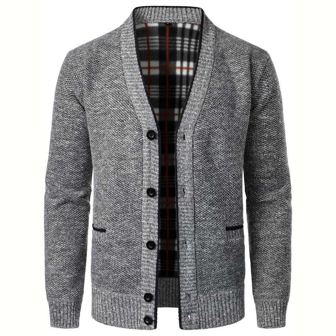 Elegante Strickjacke Herren mit V-Ausschnitt 0