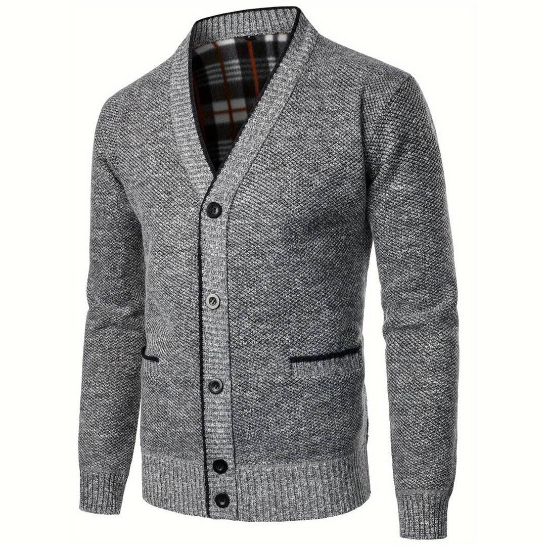Elegante Strickjacke Herren mit V-Ausschnitt 2
