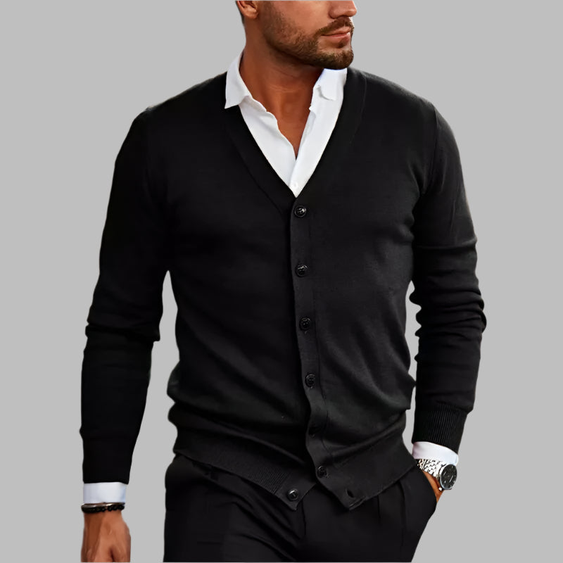 Elegante Strickjacke Herren mit V-Ausschnitt für Stil 0