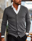 Elegante Strickjacke Herren mit V-Ausschnitt für Stil 1