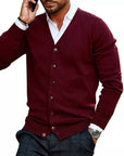 Elegante Strickjacke Herren mit V-Ausschnitt für Stil 2