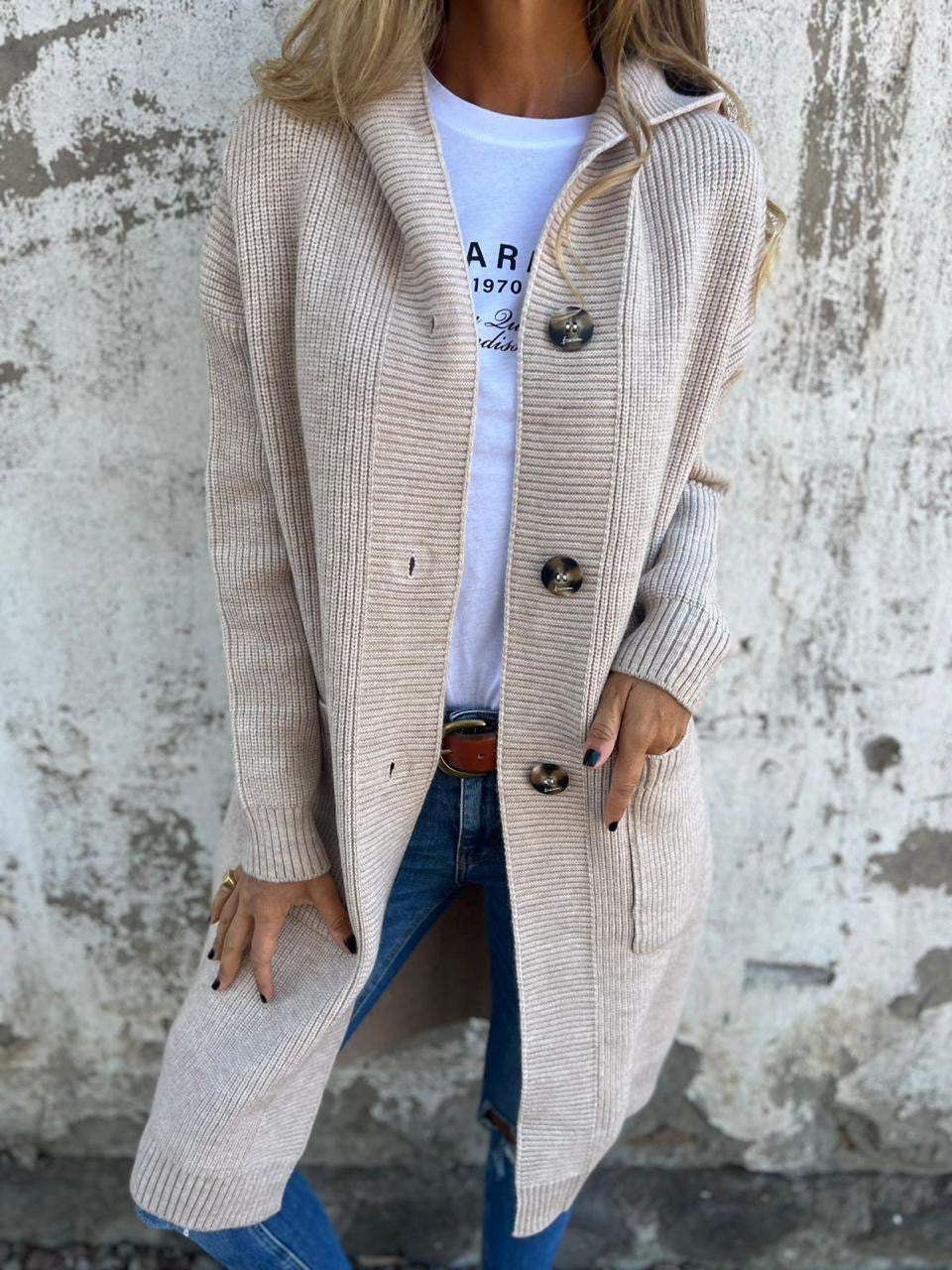 Elegante Strickjacke für stilvolle Übergänge 0