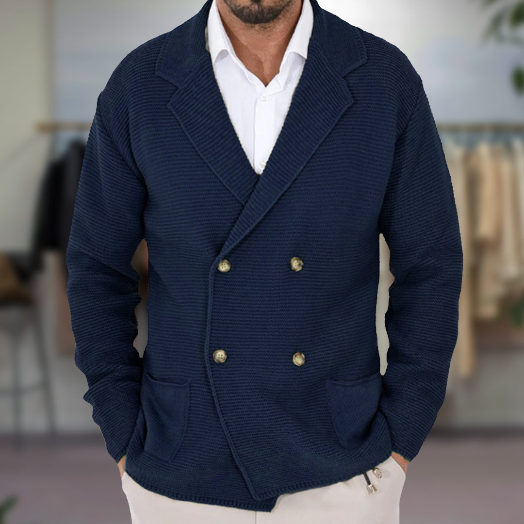 Elegante Strickjacke mit Blazer-Optik für besondere Anlässe 0