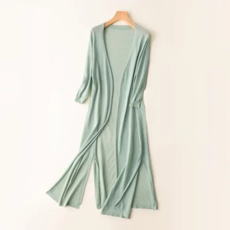 Elegante Strickjacke mit Offener Vorderseite 11