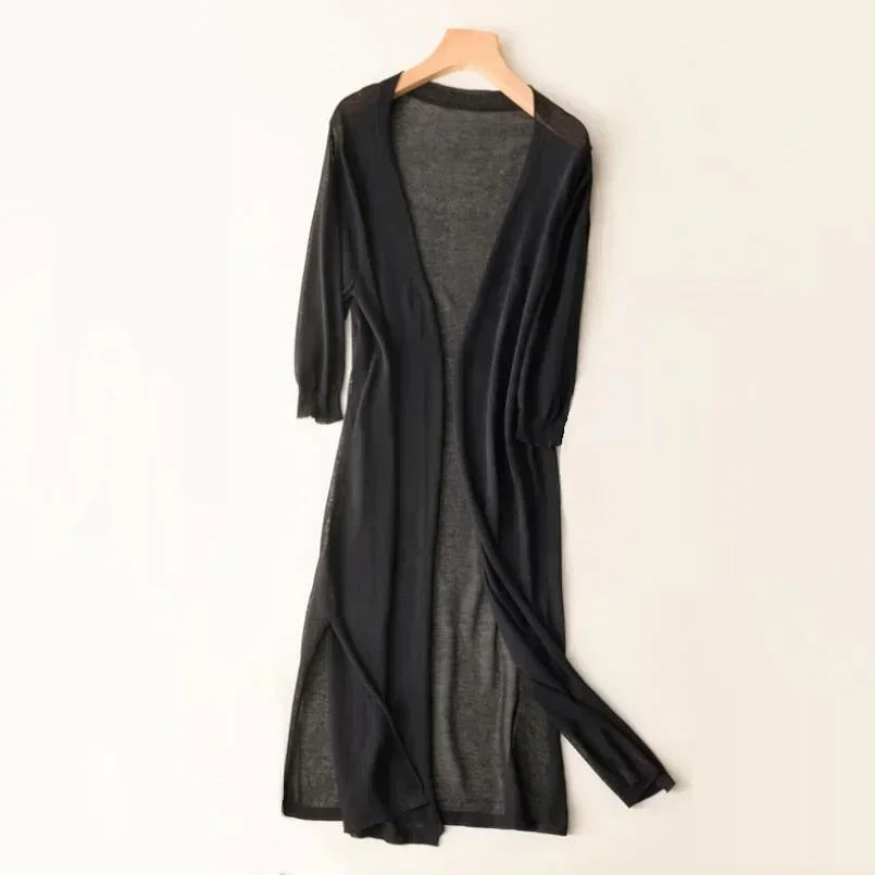 Elegante Strickjacke mit Offener Vorderseite 3