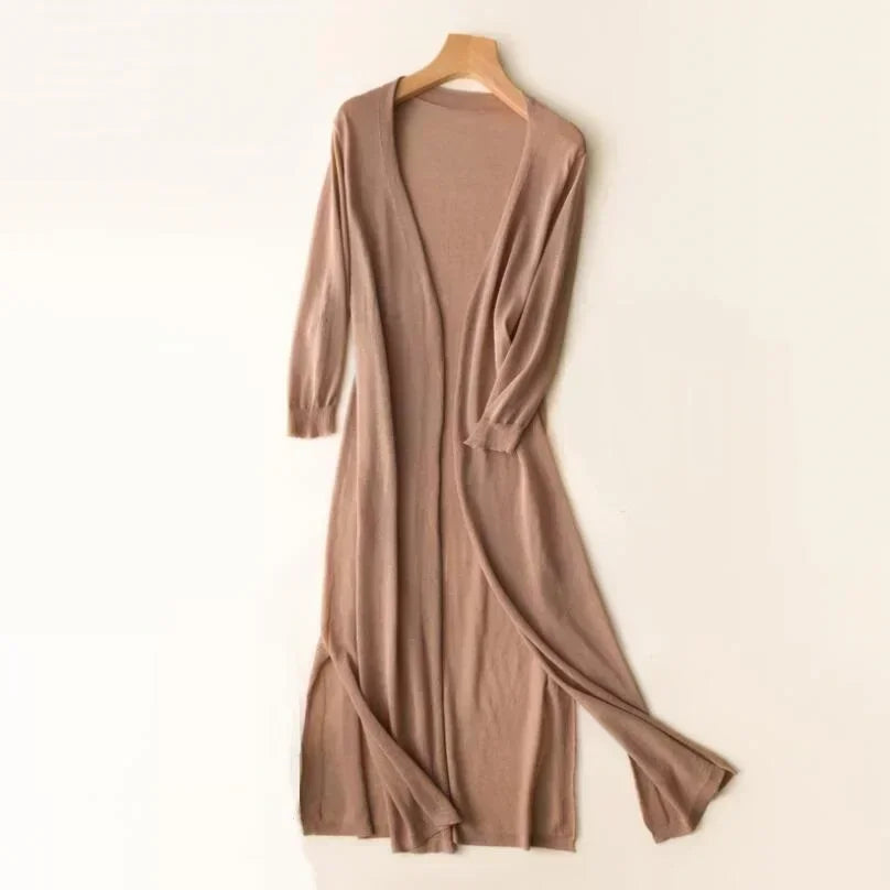 Elegante Strickjacke mit Offener Vorderseite 7