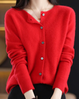 Elegante Strickjacke mit Rundhalsausschnitt für jeden Anlass 13