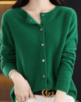 Elegante Strickjacke mit Rundhalsausschnitt für jeden Anlass 14