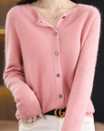 Elegante Strickjacke mit Rundhalsausschnitt für jeden Anlass 1