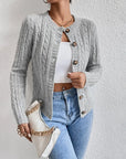 Elegante Strickjacke mit Weichem Kabelmuster 0