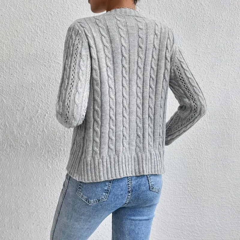 Elegante Strickjacke mit Weichem Kabelmuster 1