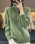 Elegante Strickjacke mit hohem Kragen 0
