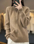 Elegante Strickjacke mit hohem Kragen 8