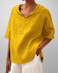 Elegante V-Ausschnitt Damenbluse für jeden Anlass 1