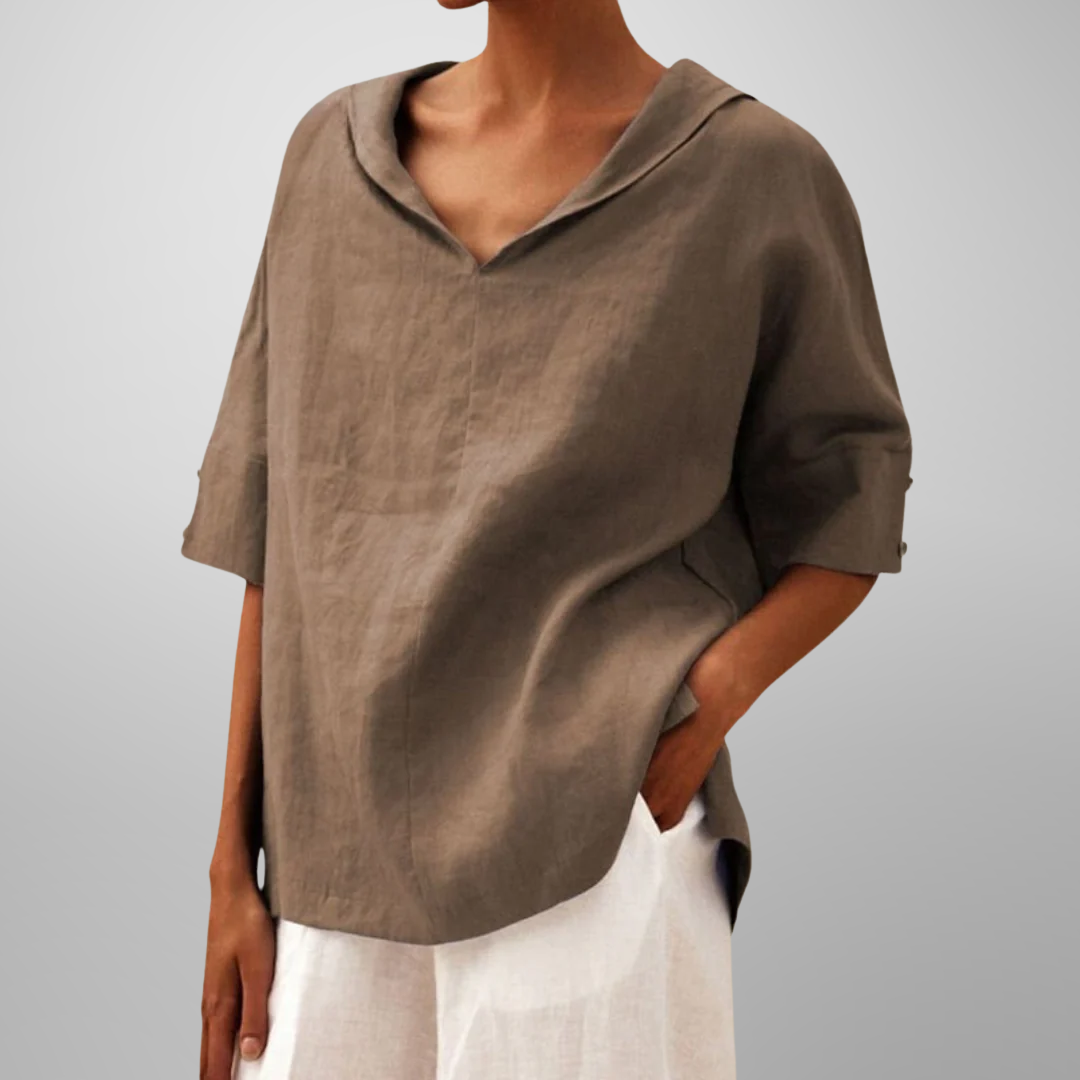 Elegante V-Ausschnitt Damenbluse für jeden Anlass 4