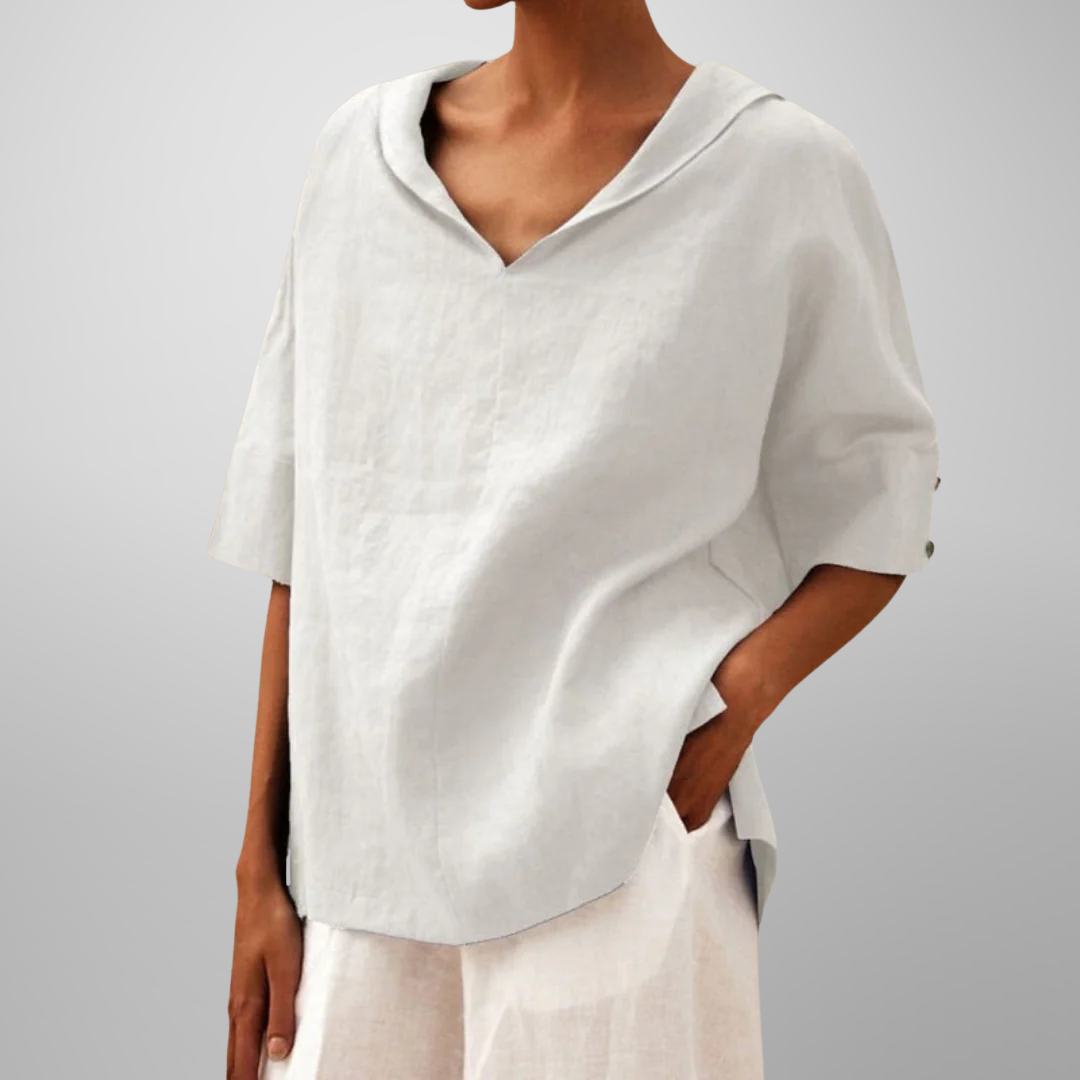 Elegante V-Ausschnitt Damenbluse für jeden Anlass 5