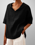 Elegante V-Ausschnitt Damenbluse für jeden Anlass 6