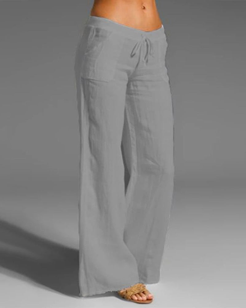 Elegante Damenhose aus Atmungsaktivem Stoff – Schmeichelhafte Passform für Jeden Anlass, Weit und Bequem 2