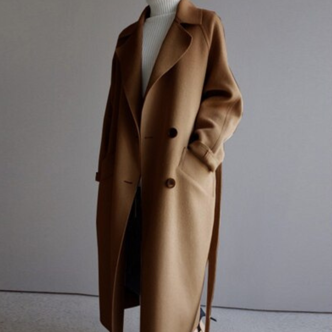 Eleganter Beige Trenchcoat mit Taillengürtel 1