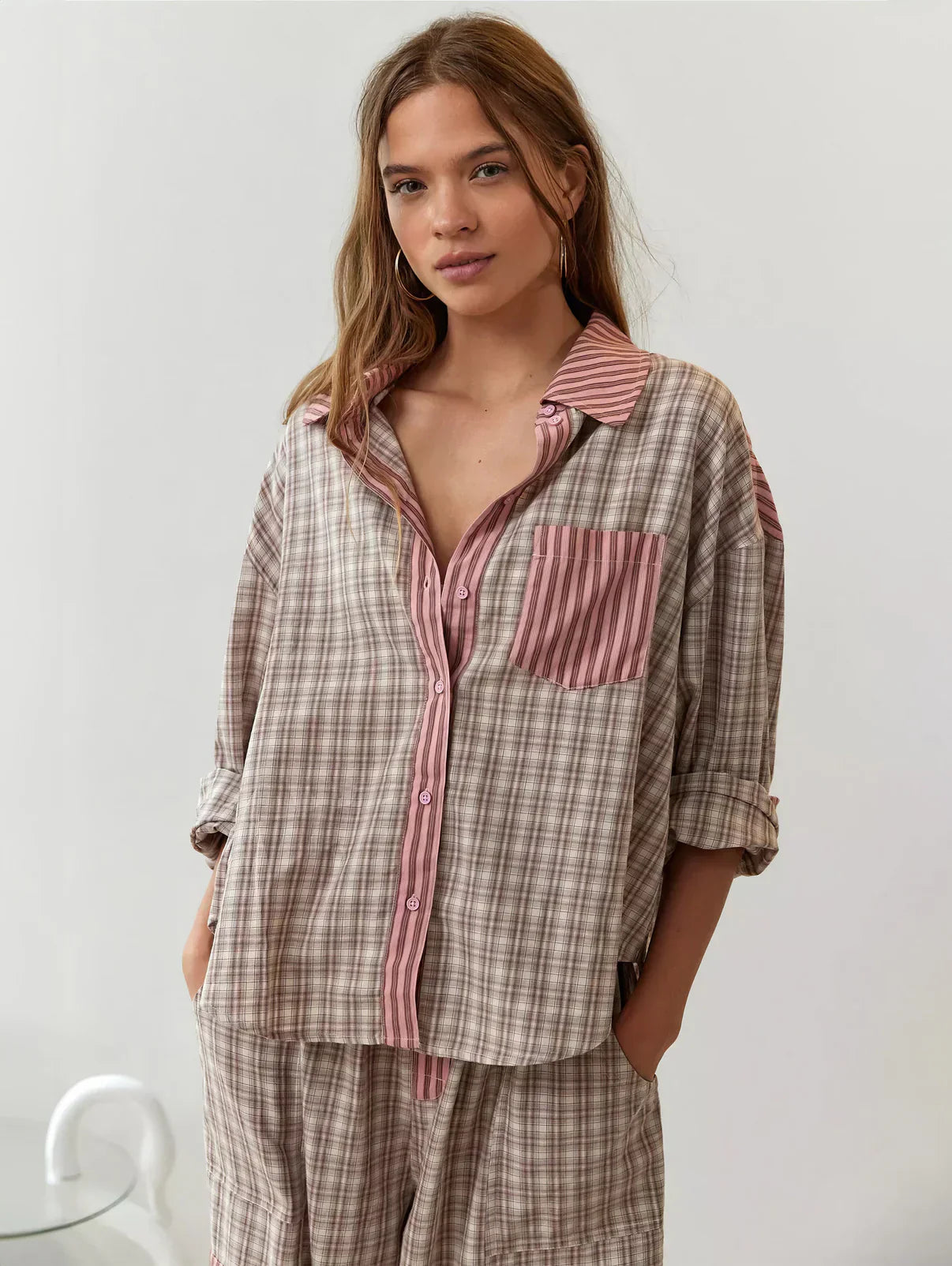 Eleganter Damen Pyjama Lang für Entspannte Nächte 0