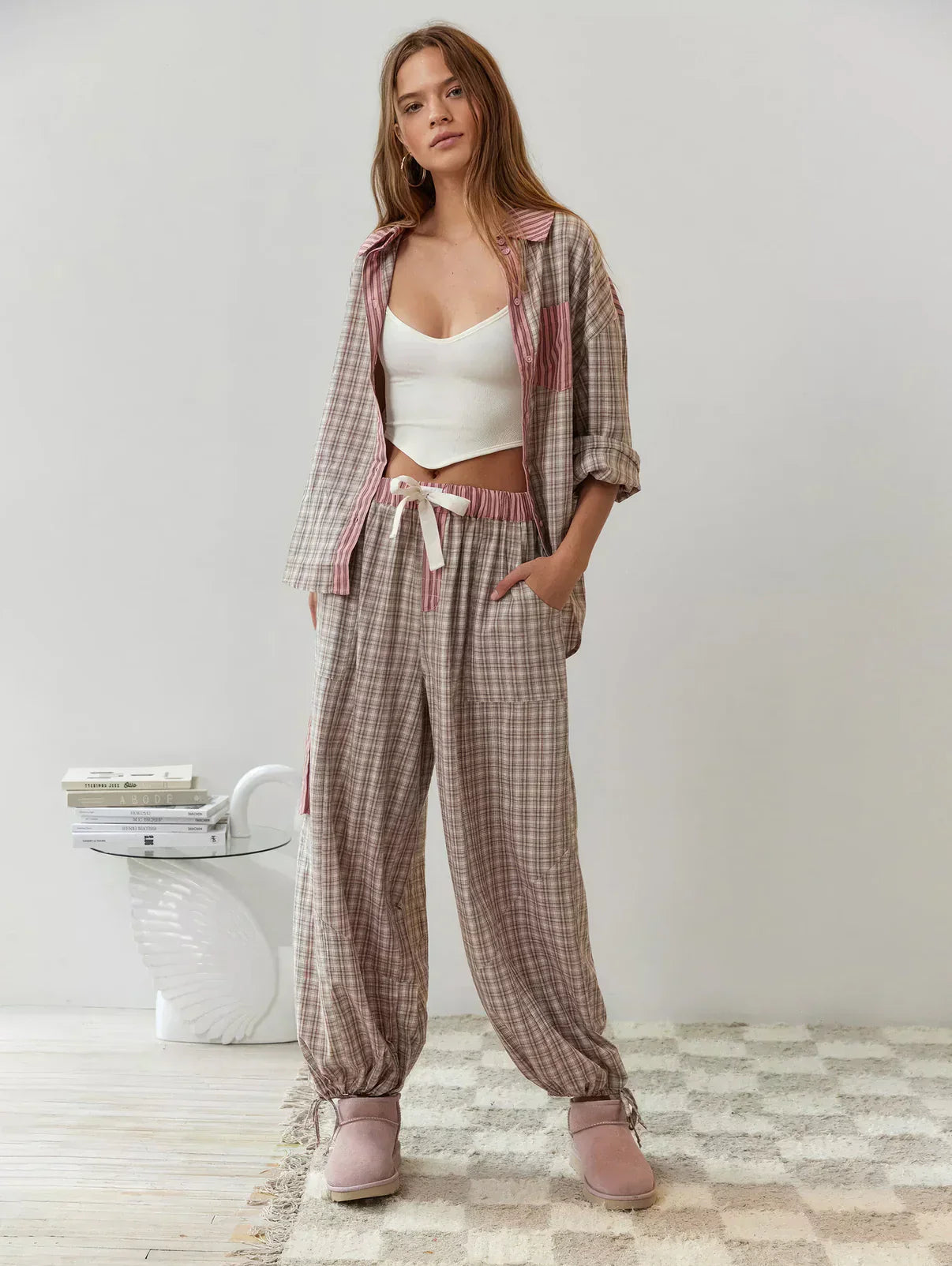 Eleganter Damen Pyjama Lang für Entspannte Nächte 3
