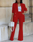 Eleganter Damenanzug mit Blazer und Ausgestellten Hosen für Festliche Anlässe 2