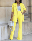 Eleganter Damenanzug mit Blazer und Ausgestellten Hosen für Festliche Anlässe 6
