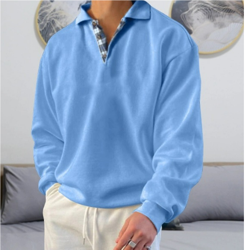 Eleganter Freizeitpullover mit stilvollem Kragen 0