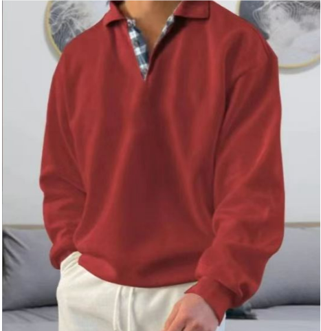 Eleganter Freizeitpullover mit stilvollem Kragen 1