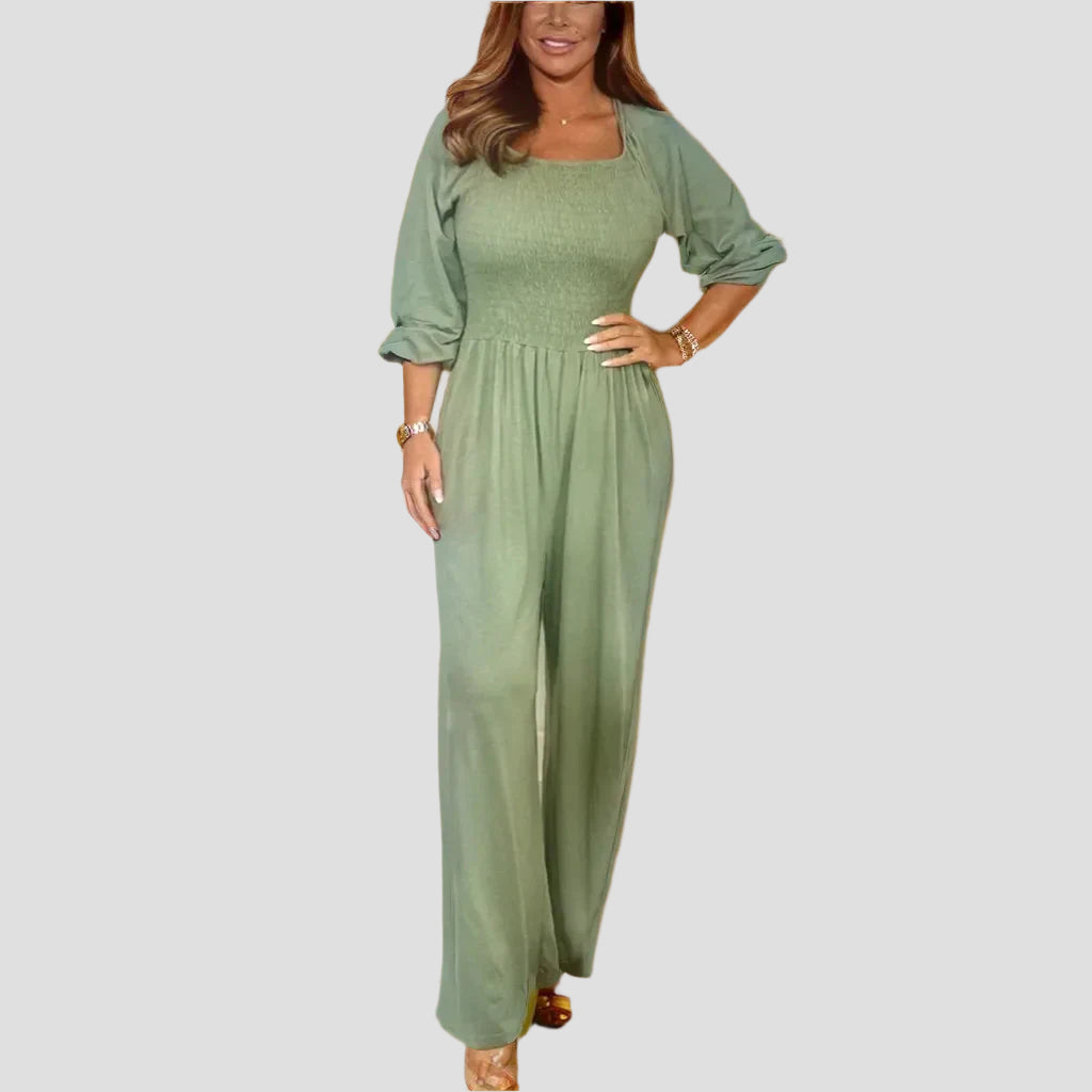 Eleganter Jumpsuit mit Hoch Taillierung und Langen Ärmeln für Festliche Anlässe 1