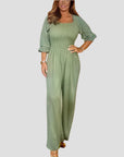 Eleganter Jumpsuit mit Hoch Taillierung und Langen Ärmeln für Festliche Anlässe 1