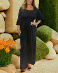 Eleganter Jumpsuit mit Hoch Taillierung und Langen Ärmeln für Festliche Anlässe 2