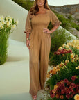 Eleganter Jumpsuit mit Hoch Taillierung und Langen Ärmeln für Festliche Anlässe 8
