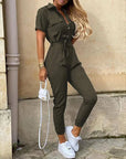 Eleganter Schwarzer Jumpsuit mit Verstellbarem Tailleband für Festliche Anlässe 3