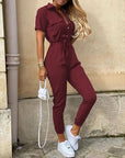 Eleganter Schwarzer Jumpsuit mit Verstellbarem Tailleband für Festliche Anlässe 4