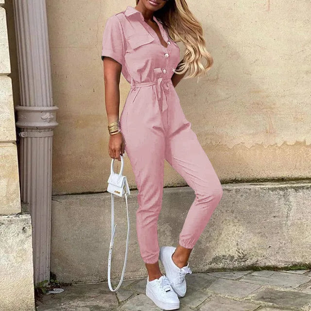 Eleganter Schwarzer Jumpsuit mit Verstellbarem Tailleband für Festliche Anlässe 7