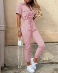 Eleganter Schwarzer Jumpsuit mit Verstellbarem Tailleband für Festliche Anlässe 7
