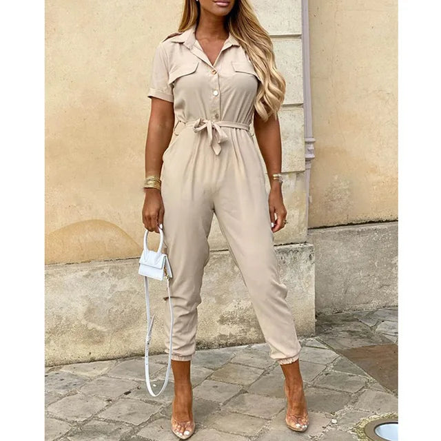Eleganter Schwarzer Jumpsuit mit Verstellbarem Tailleband für Festliche Anlässe 9