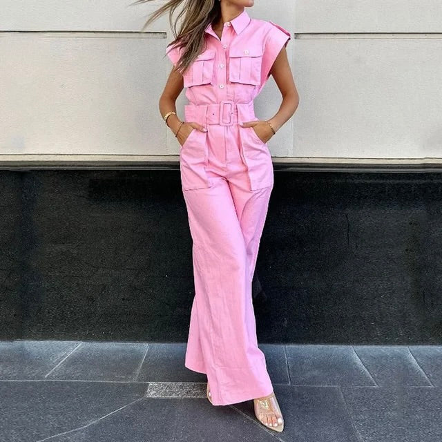 Eleganter Jumpsuit mit Gürtel für festliche Anlässe 1