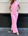 Eleganter Jumpsuit mit Gürtel für festliche Anlässe 1