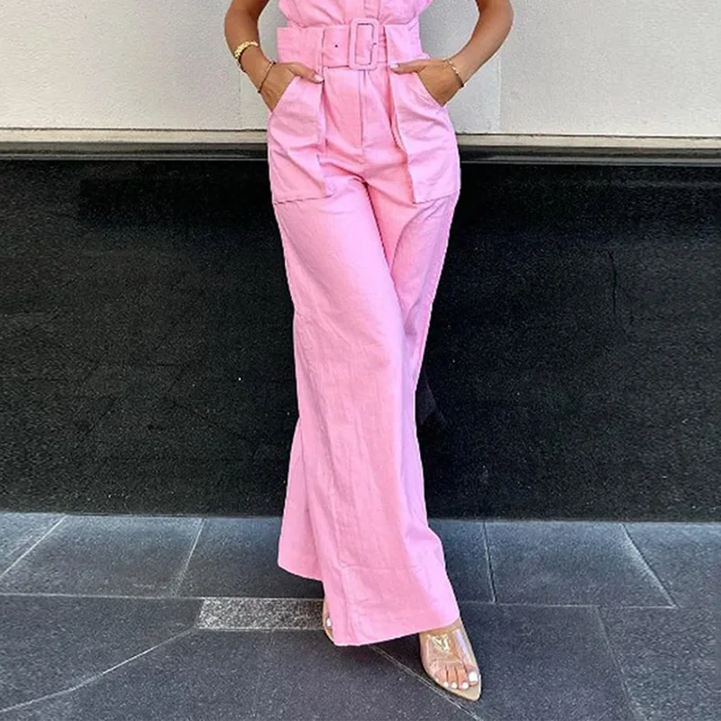 Eleganter Jumpsuit mit Gürtel für festliche Anlässe 2
