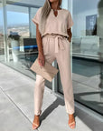 Eleganter Jumpsuit mit Taillengürtel für Anlässe 1