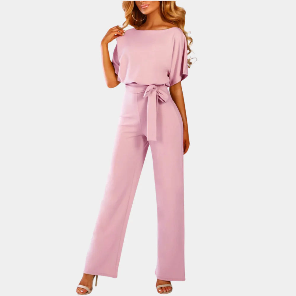 Eleganter Sommer-Jumpsuit mit Taillengürtel und weitem Bein für feminine Silhouette 4